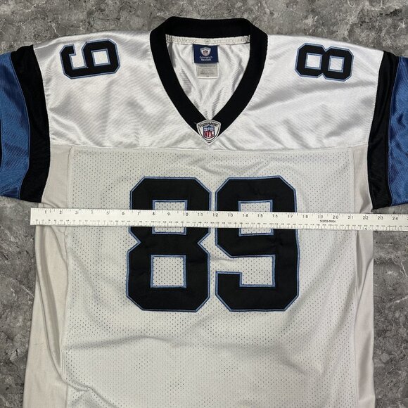 Steve Smith #89 Carolina Panthers jersey Reebok  Size 48 White Blue Black - Picture 6 of 8